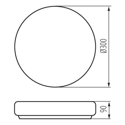 Stropna svjetiljka za kupaonicu PERAZ 1xE27/60W/230V pr. 30 cm IP44