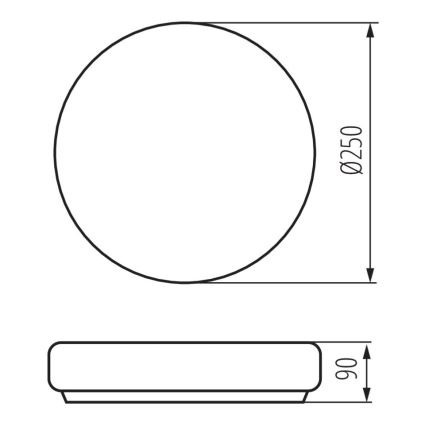 Stropna svjetiljka za kupaonicu PERAZ 1xE27/15W/230V pr. 25 cm IP44