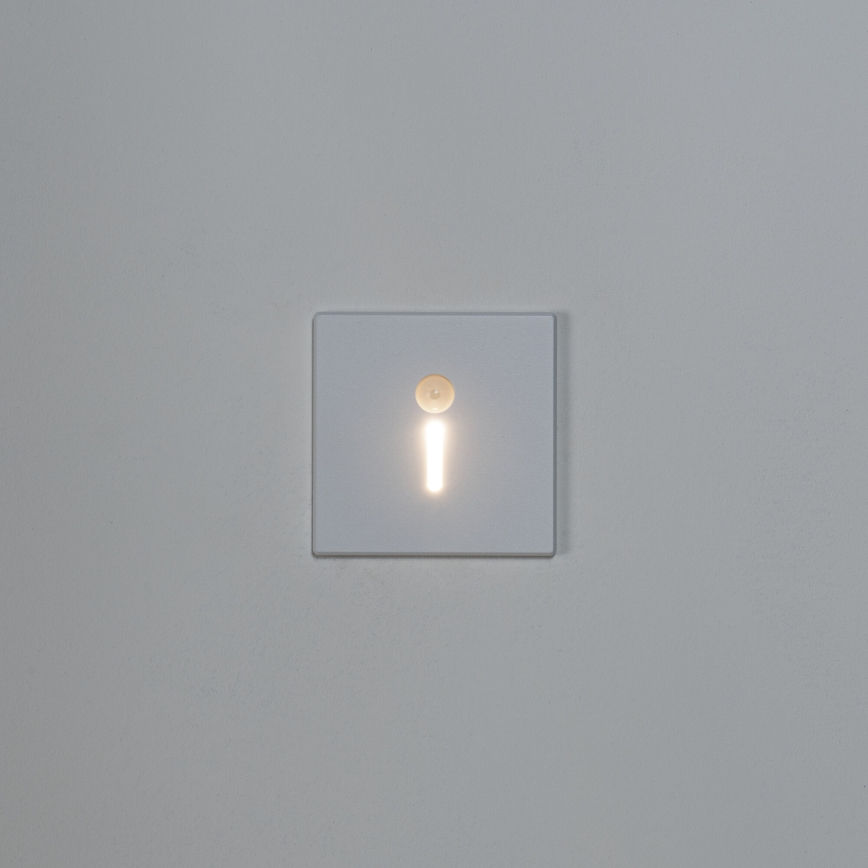 LED svjetiljka za stepenište sa senzorom pokreta i sumraka MAGNIK LED/1,7W/230V 2700/3300/3900/4600/5700K bijela četvrtasta