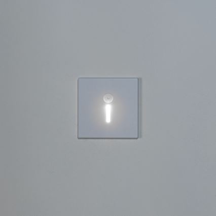LED svjetiljka za stepenište sa senzorom pokreta i sumraka MAGNIK LED/1,7W/230V 2700/3300/3900/4600/5700K bijela četvrtasta