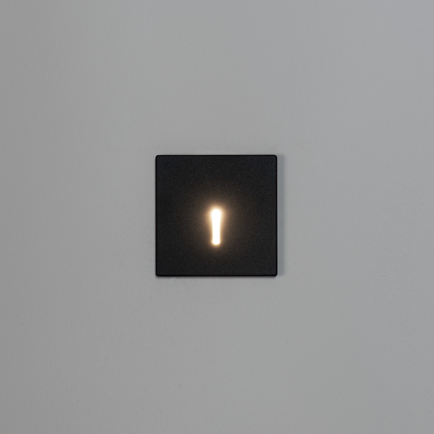LED svjetlo za stepenice MAGNIK LED/1,7W/230V 2700/3300/3900/4600/5700K crno kvadratno