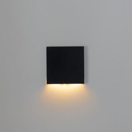 LED svjetiljka za stubište MAGNIK LED/1,7W/230V 2700/3300/3900/4600/5700K crna četvrtasta