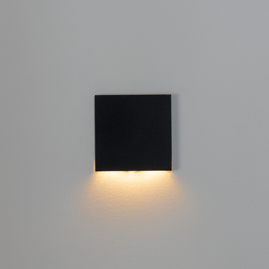 LED svjetiljka za stubište MAGNIK LED/1,7W/230V 2700/3300/3900/4600/5700K crna četvrtasta