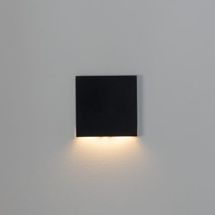 LED svjetiljka za stubište MAGNIK LED/1,7W/230V 2700/3300/3900/4600/5700K crna četvrtasta