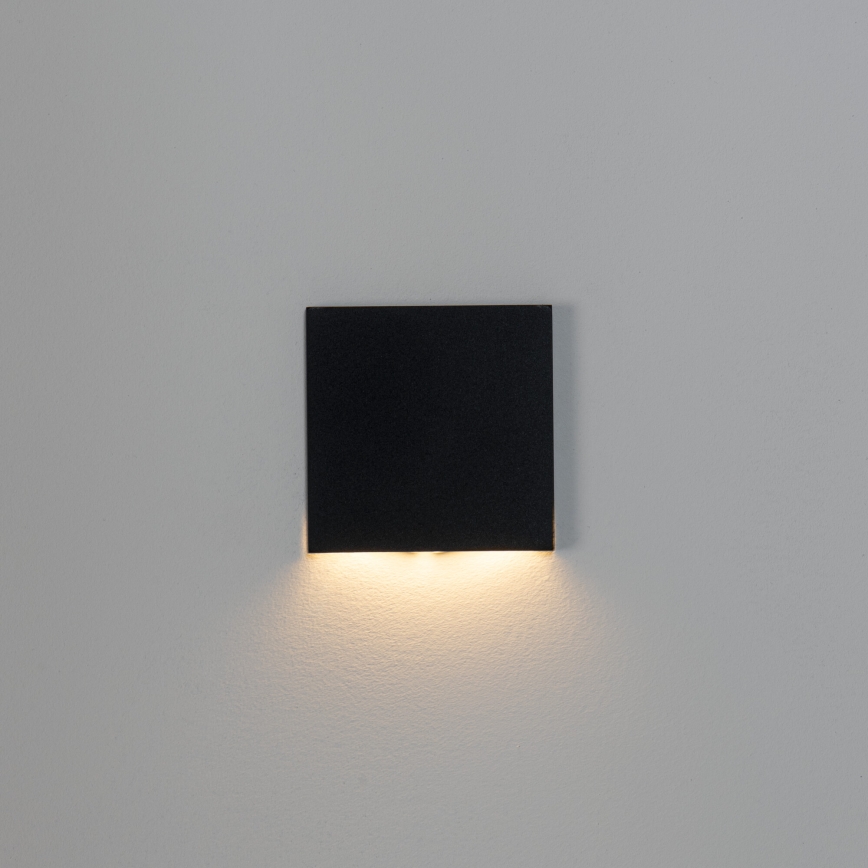 LED svjetiljka za stubište MAGNIK LED/1,7W/230V 2700/3300/3900/4600/5700K crna četvrtasta