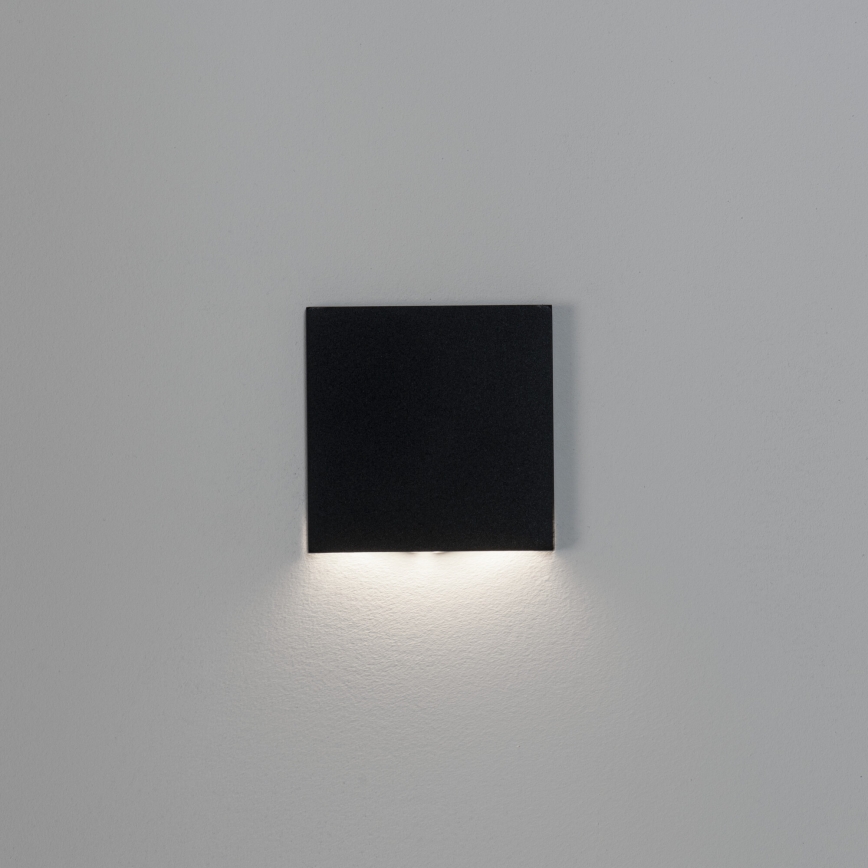 LED svjetiljka za stubište MAGNIK LED/1,7W/230V 2700/3300/3900/4600/5700K crna četvrtasta