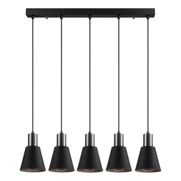 KEM viseći luster 5xE27/40W/230V crna