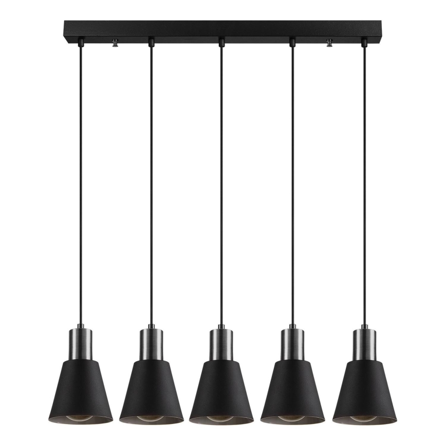 KEM viseći luster 5xE27/40W/230V crna