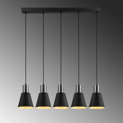 KEM viseći luster 5xE27/40W/230V crna