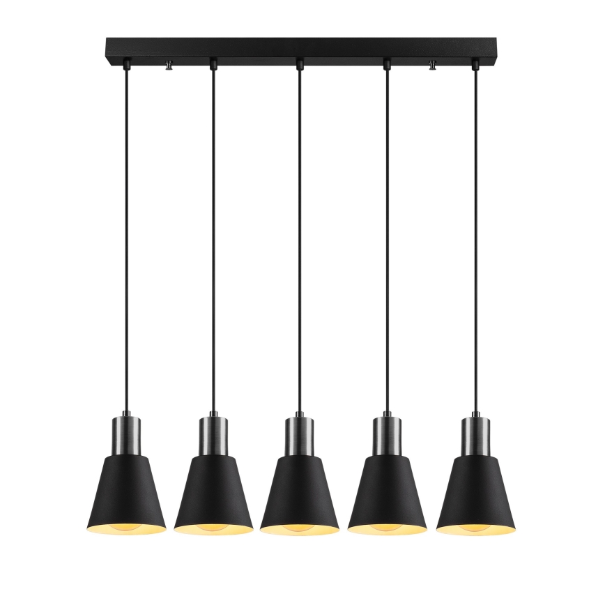 KEM viseći luster 5xE27/40W/230V crna