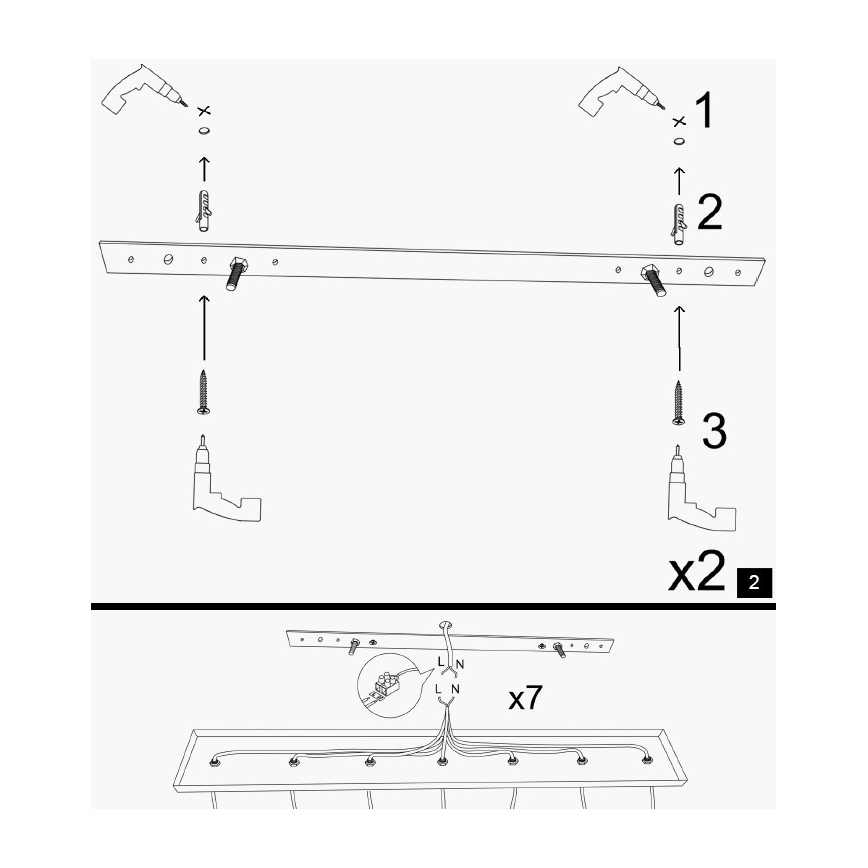 KEM viseći luster 5xE27/40W/230V crna