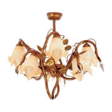 Kemar BL/Z/6 - Luster BARBADO 6xE14/60W/230V crvena