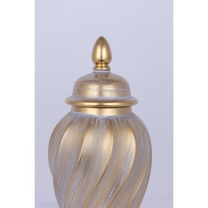Keramička posuda 40,8x17,5 cm zlatna/siva