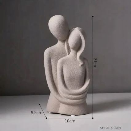 Keramička stolna dekoracija 20x9,5x7,5 cm siva