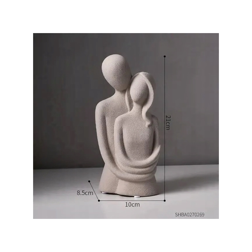 Keramička stolna dekoracija 20x9,5x7,5 cm siva