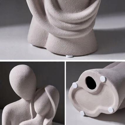Keramička stolna dekoracija 20x9,5x7,5 cm siva