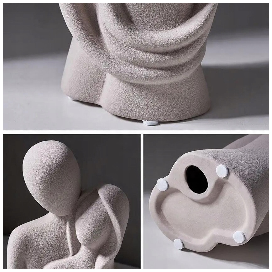 Keramička stolna dekoracija 20x9,5x7,5 cm siva