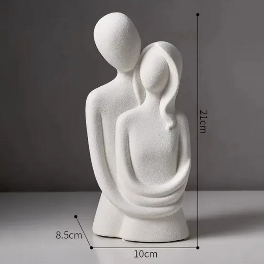 Keramička stolna dekoracija 20x9,5x7,5 cm siva
