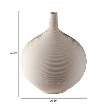 Keramička vaza 24 cm bež