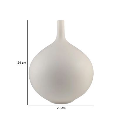 Keramička vaza 24 cm bijela
