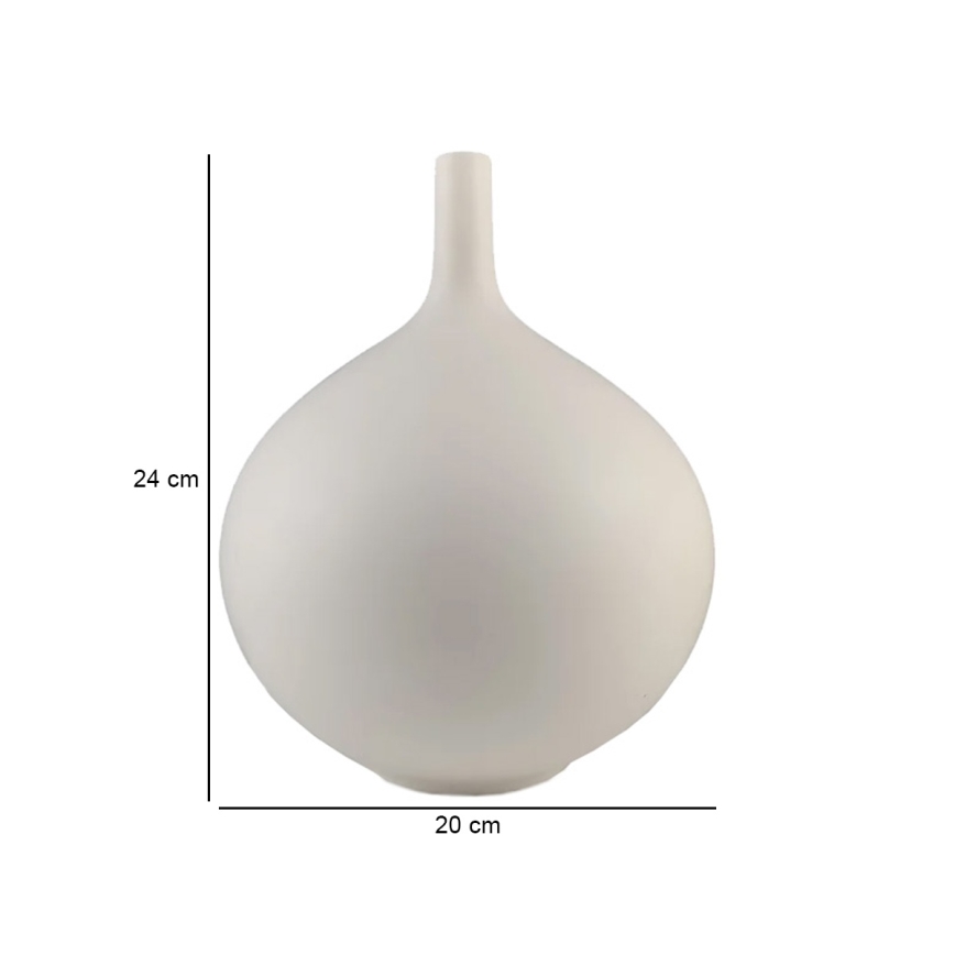 Keramička vaza 24 cm bijela