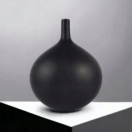 Keramička vaza 24 cm, mat crne boje