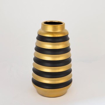 Keramička vaza 25x14 cm zlatna/crna