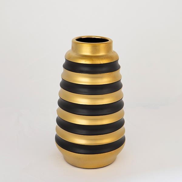 Keramička vaza 25x14 cm zlatna/crna