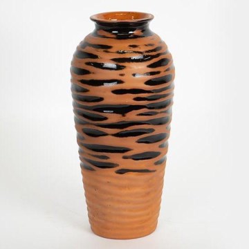 Keramička vaza 28,8x13,5 cm cigla/crna