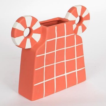 Keramička vaza 30,6x22,5 cm narančasta