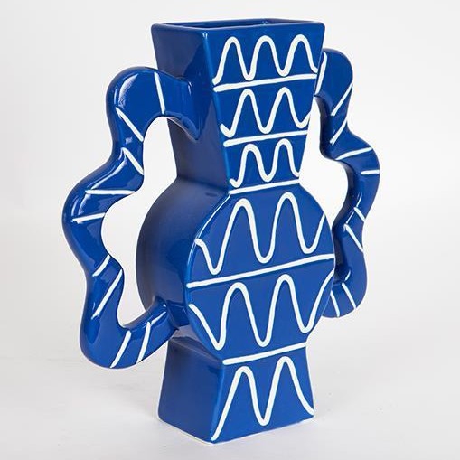 Keramička vaza 37,5x35,5 cm plava
