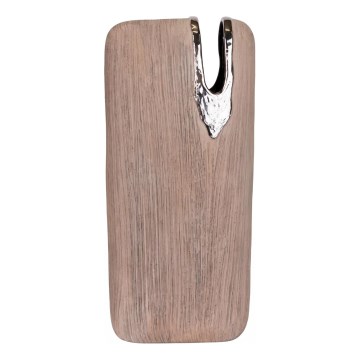 Keramička vaza 43x19,5x9,5 cm smeđa/srebrna