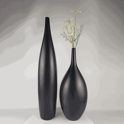 Keramička vaza 70 cm, mat crne boje