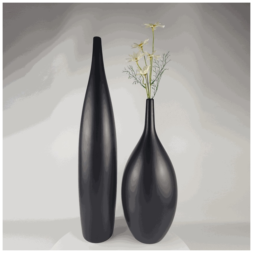 Keramička vaza 70 cm, mat crne boje