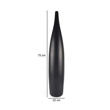 Keramička vaza 70 cm, mat crne boje