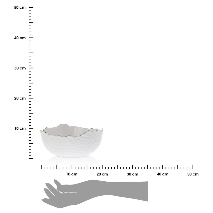 Keramička zdjela TIGELLA 20 cm krem/zlatna
