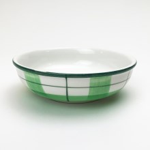 Keramička zdjelica za kompot 13 cm zelena bijela