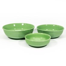 Keramički set 3x zdjelica za kompot Lada zelena