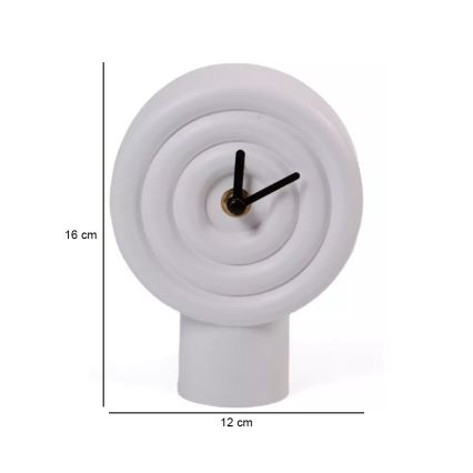 Keramički stolni sat 16 cm 1xAA bijeli