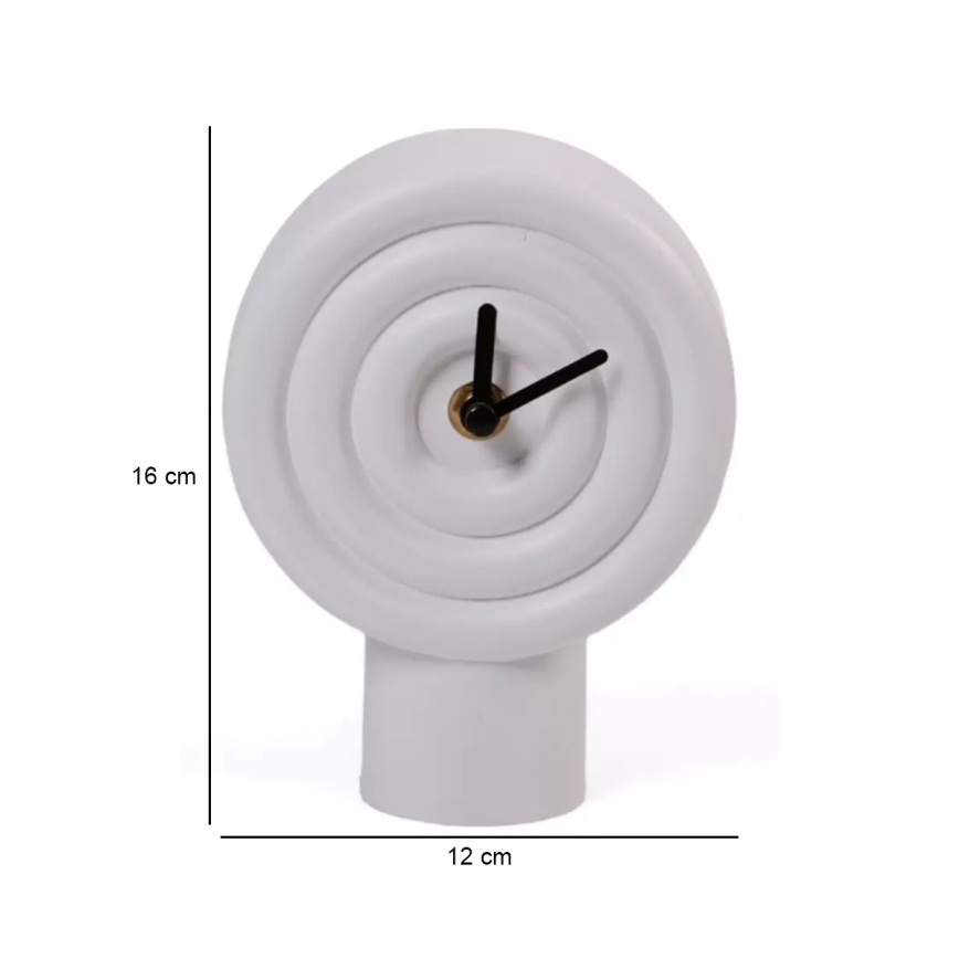 Keramički stolni sat 16 cm 1xAA bijeli