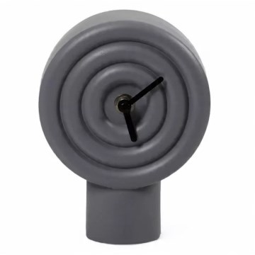 Keramički stolni sat, 16 cm, 1xAA, siva