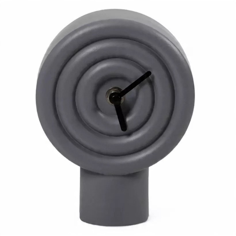 Keramički stolni sat, 16 cm, 1xAA, siva