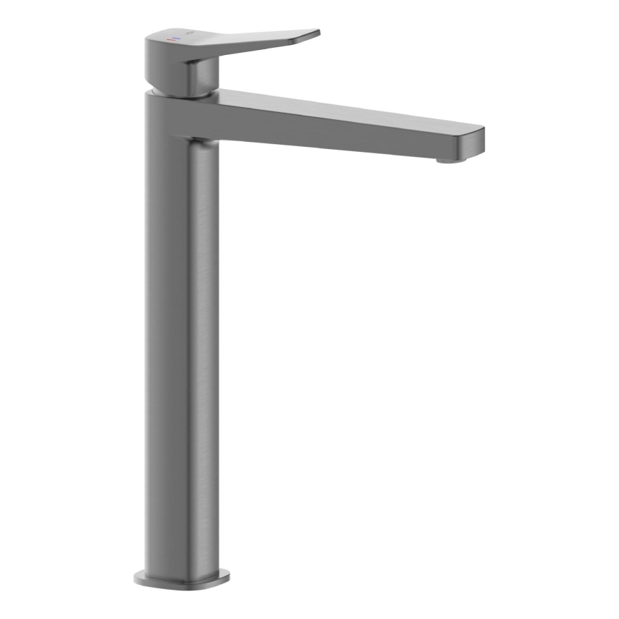 KFA Armatura 4522-712-61 - Miješalica za umivaonik + odtokna garnitura MALAGA 30,3 cm, metalno siva