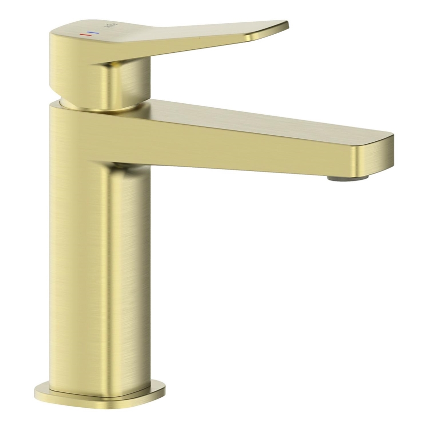 KFA Armatura 4522-815-31 - Miješalica za umivaonik + slivnik MALAGA 15,9 cm, brušeno zlato