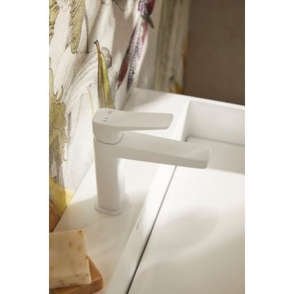 KFA Armatura 4522-815-44 - Slavina za umivaonik + ispust MALAGA 15,9 cm bijela