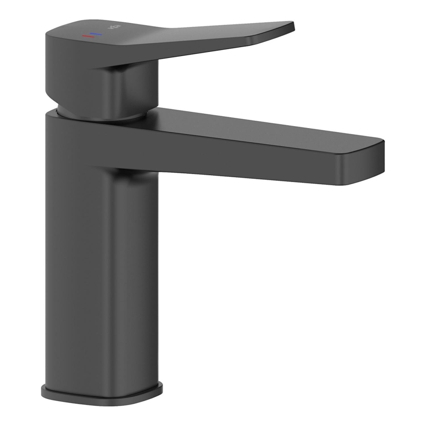 KFA Armatura 4522-825-81 - Slavina za umivaonik + odtok MALAGA 17 cm crna