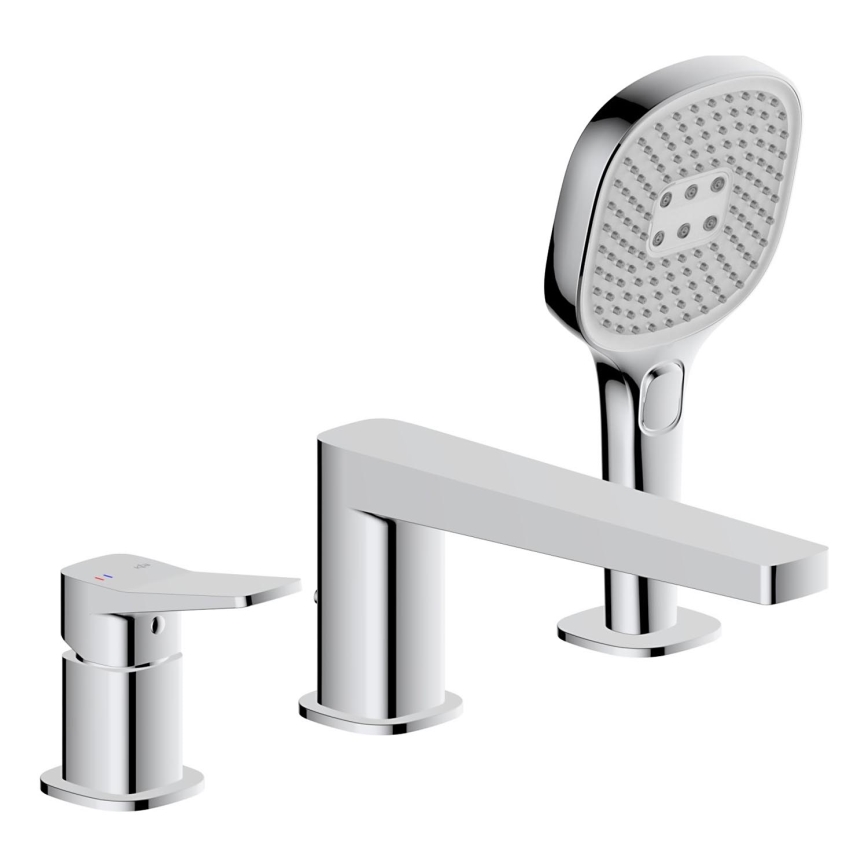 KFA Armatura 4525-210-00 - 3-otvorna baterija za kadu MALAGA sjajni krom