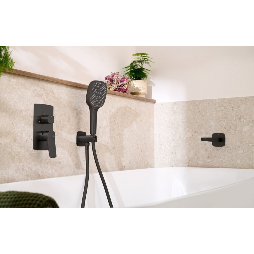 KFA Armatura 4529-501-81 - Set za tuširanje s ugradnom miješalicom MALAGA crni