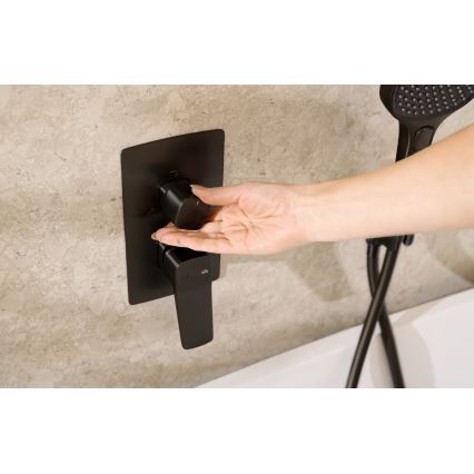 KFA Armatura 4529-501-81 - Set za tuširanje s ugradnom miješalicom MALAGA crni