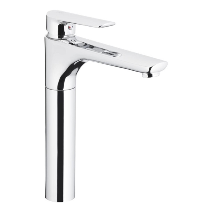 KFA Armatura 5022-712-00 - Slavina za umivaonik + odvod s preljevom TANZANIT 28,4 cm sjajni krom